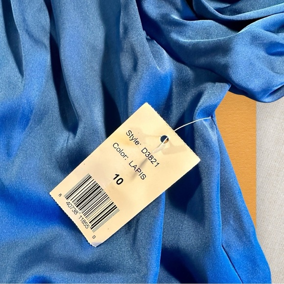 NWT Alexia Admor ‘Nola’ Puff Sleeve Fit & Flare Dress in “Lapis” Blue Size 10 - Picture 9 of 16